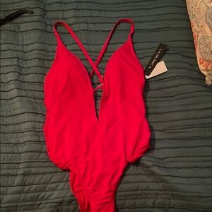 La Blanca Red One Piece Swimsuit